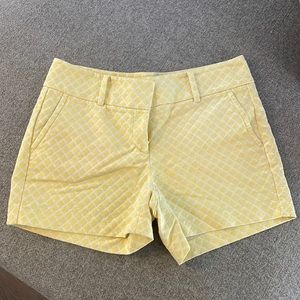 Ann Taylor Yellow diamond shorts sz 8